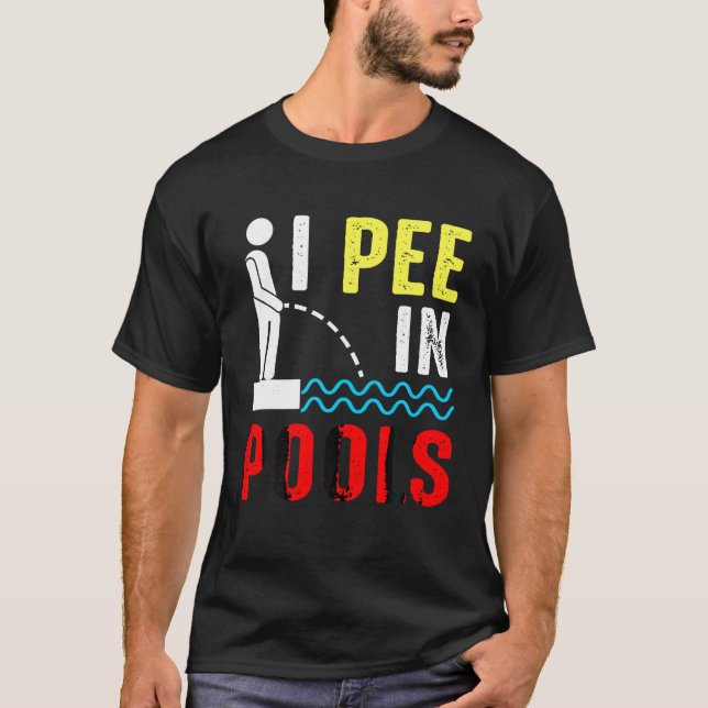 Camiseta Piscina de vacaciones de verano Chiste de natación (Anverso)