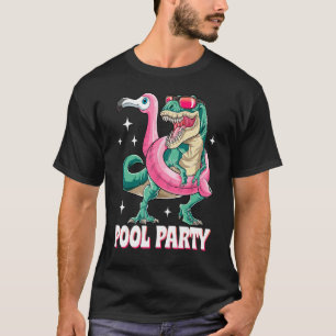 Camiseta Piscina Fiesta Dinosaurio Pink Flamingo Float Funn