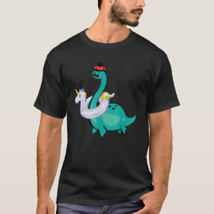 Camiseta Piscina inflable Nessie Unicornio Monstruo del Lag