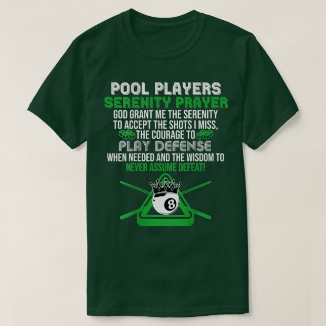 Camiseta Piscina Jugador de Piscina Piscina Piscina Piscina (Diseño del anverso)