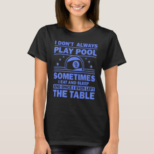 Camiseta Piscina Para Hombres Mujeres 8 Ball Billiard Pool