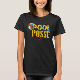 Camiseta Piscina posada bola de playa y fiesta de piscina d