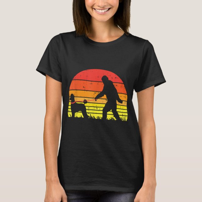 Camiseta Piscina Ssquatch Poodle Sunset Retro Perro Lover O (Anverso)