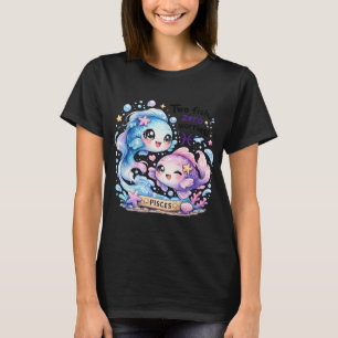 Camiseta Piscis Divertido Lindo Dos Peces Ojos Grandes Kawa