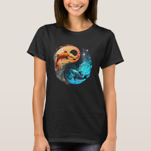 Camiseta Piscis Horóscopo Símbolo Yin Yang Signo del Zodiac