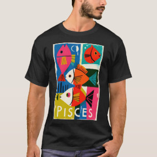 Camiseta Piscis nadando a través de la luz de las estrellas