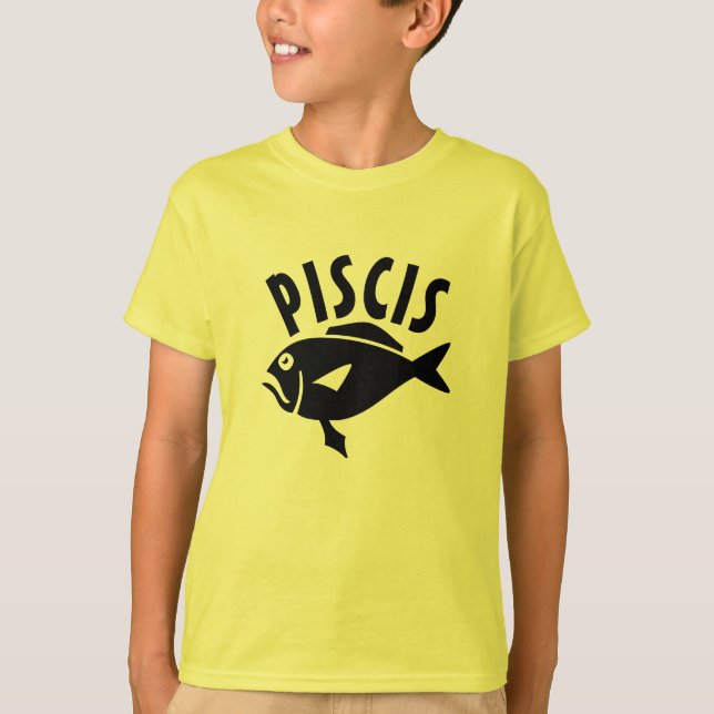 Camiseta piscis-pescado en latín (Anverso)