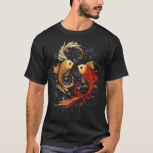 Camiseta Piscis Zodíaco Astrología Horóscopo Febrero Marzo 