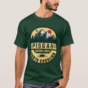 Camiseta Pisgah National Forest NC Retro Sunset Souvenirs