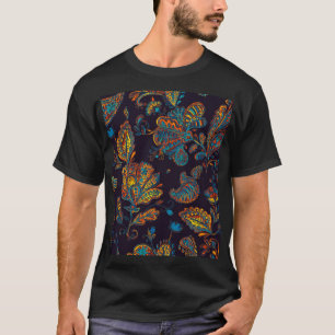 Camiseta Pisley acuarela: teja de patrón floral