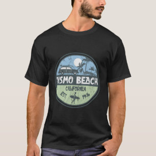 Camiseta Pismo Beach California Wagon Beach Palms Surfer