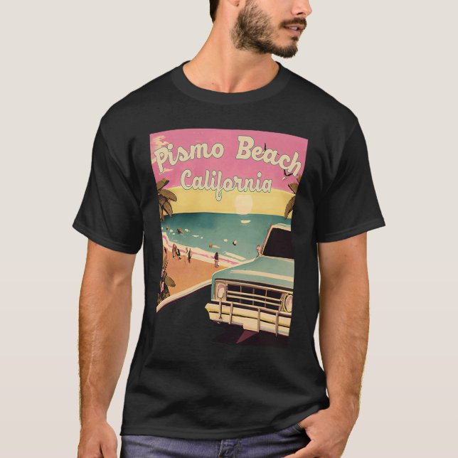 Camiseta Pismo Beach Retro Beach Vacaciones Souvenir Califo (Anverso)