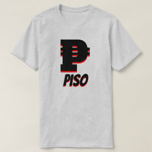 Camiseta Piso filipino ₱, gris