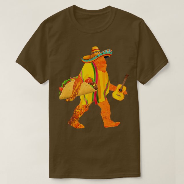 Camiseta Pisos mayores Sasquatch Cargando Taco (Diseño del anverso)