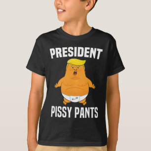 Camiseta Pissy Pants Funny Baby Trump