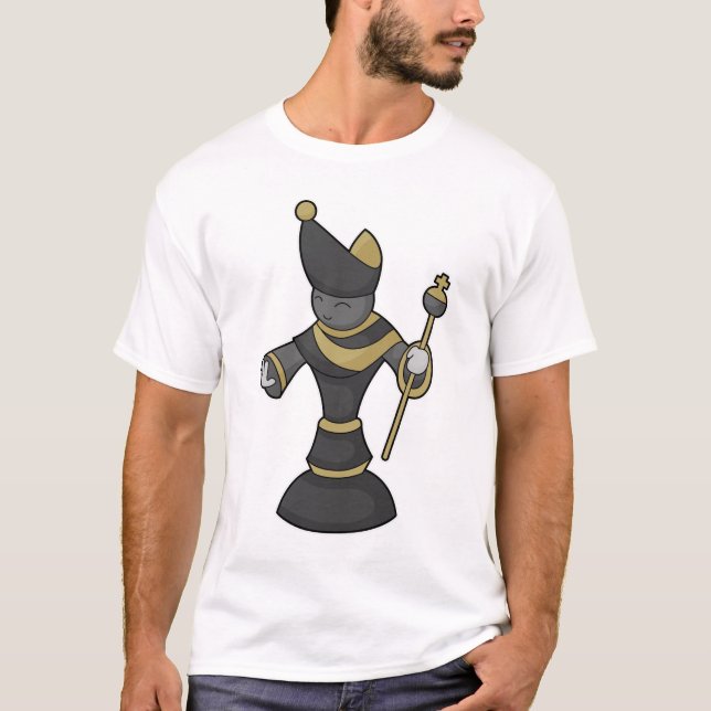 Camiseta Pista de ajedrez Bishop Staff Chess (Anverso)