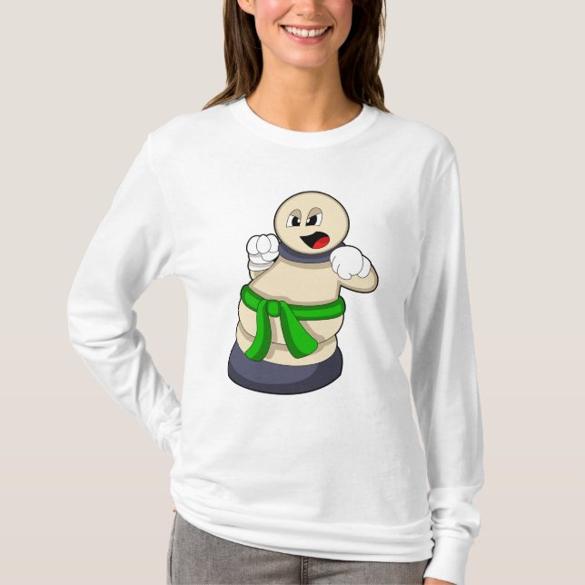 Camiseta Pista de ajedrez peatada en ajedrez (Anverso)