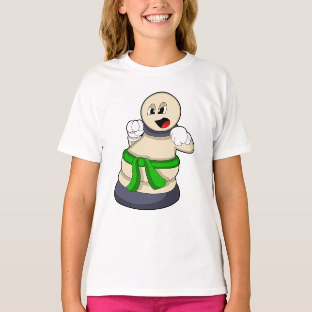 Camiseta Pista de ajedrez peatada en ajedrez (Anverso)