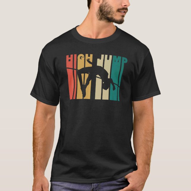 Camiseta Pista de atletismo de salto alto y retro de alta v (Anverso)