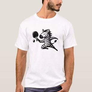 Camiseta Pista de cebra jugador de tenis ping pong silueta
