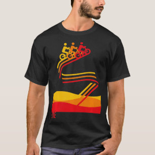 Camiseta Pista de ciclismo de gradiente retro para amantes 