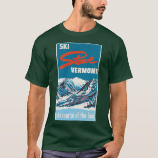 Camiseta Pista de esquí Vermont Capital de la Vintage Orien