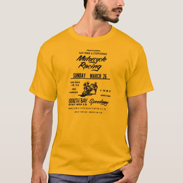 Camiseta pista de los años 70 y poster planos de la (Anverso)