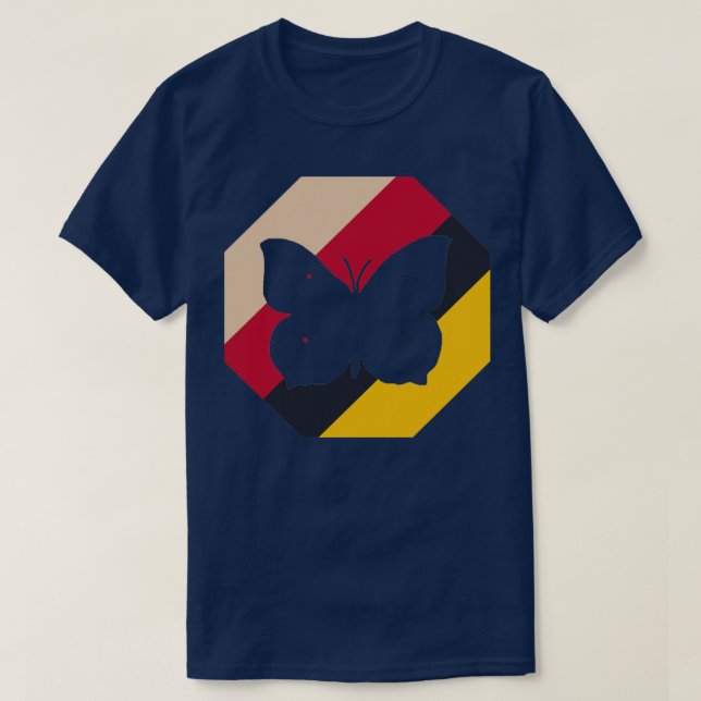 Camiseta Pista de oruga de verano de diseño de mariposa (Diseño del anverso)