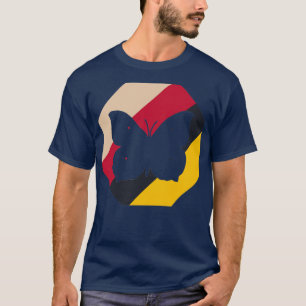 Camiseta Pista de oruga de verano de diseño de mariposa
