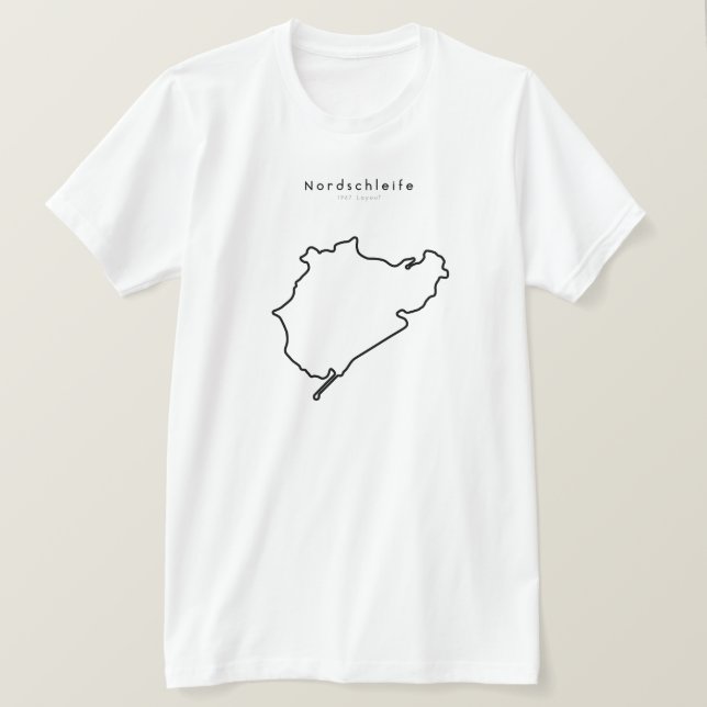 Camiseta Pista del Fórmula 1 de Nordschleife (Anverso del diseño)