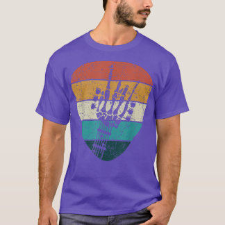 Camiseta Pista retro y esqueleto rollo guitarra mano Electr