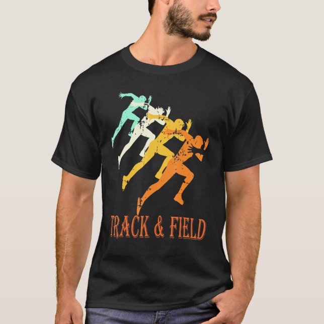 Camiseta Pista vintage de ejecución retro y campo (Anverso)
