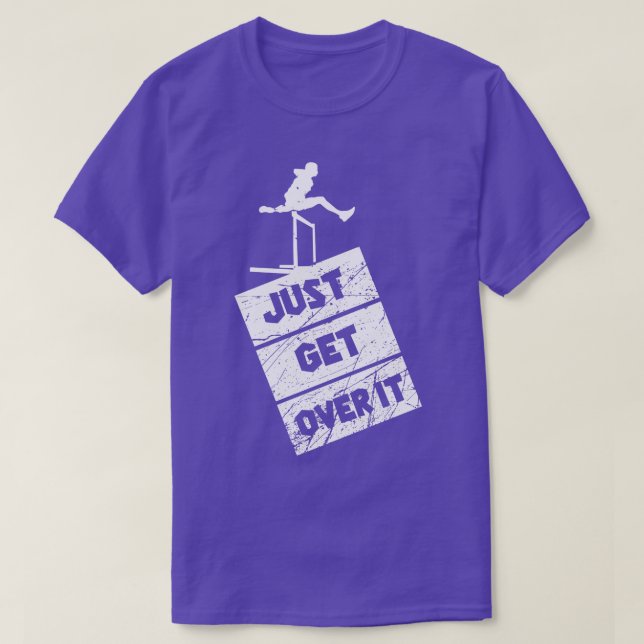 Camiseta Pista y campo simplemente supere a 3 (Diseño del anverso)