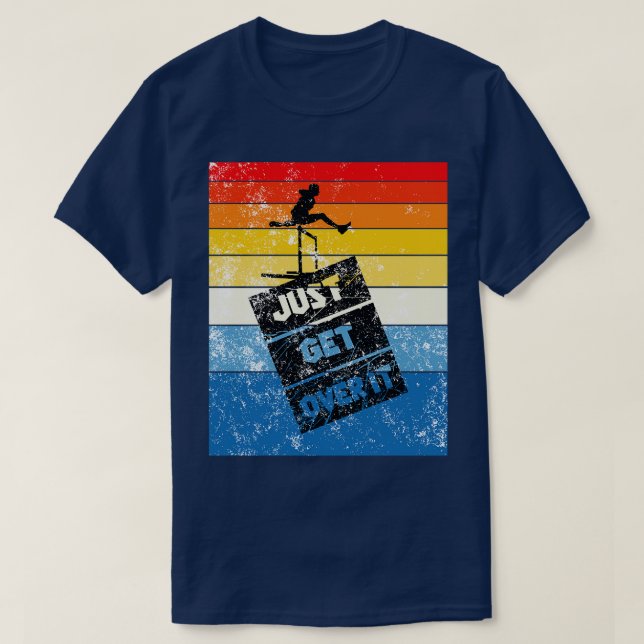Camiseta Pista y campo simplemente supere a 3 (Diseño del anverso)