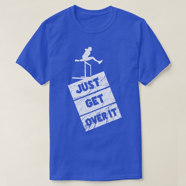 Camiseta Pista y campo simplemente supere a 4 (Diseño del anverso)
