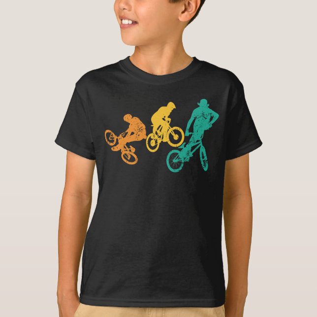 Camiseta Pistas de ciclismo BMX retro (Anverso)