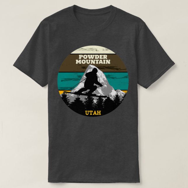 Camiseta Pistas de esquí de montaña Utah (Diseño del anverso)