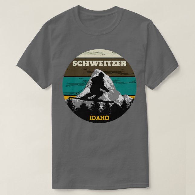 Camiseta Pistas De Esquí De Schweitzer En Idaho (Diseño del anverso)