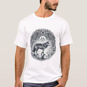 Camiseta Pistas de lobo solitario, pistas de lobo, pinturas