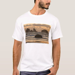 Camiseta Pistas de mar en la playa de Bandon, Oregón