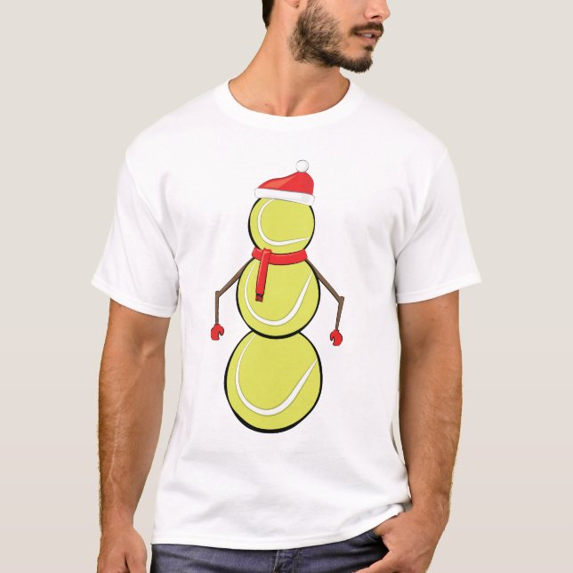 Camiseta Pistas de tenis Snowman - inspiran a Navidades (Anverso)