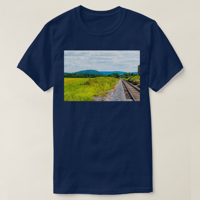 Camiseta Pistas y montañas ferroviarias de Gettysburg PA (Diseño del anverso)