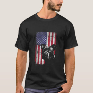 Camiseta Pistbull patriótico amstaff American Flag Dog Mom 