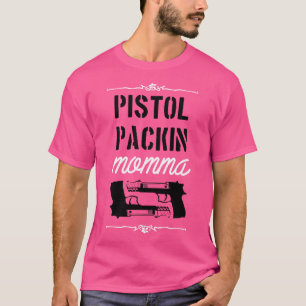 Camiseta Pistol empacado en momma blanco