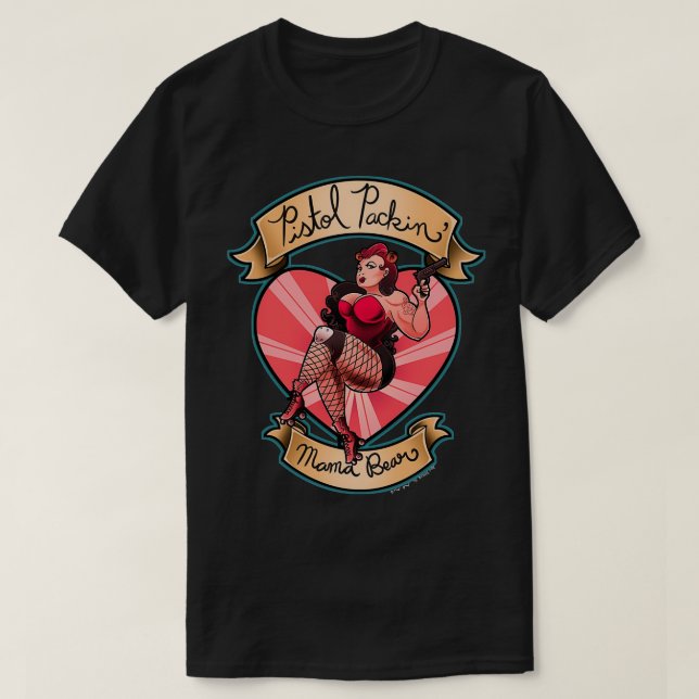 Camiseta Pistol Packin Mama Bear (Diseño del anverso)