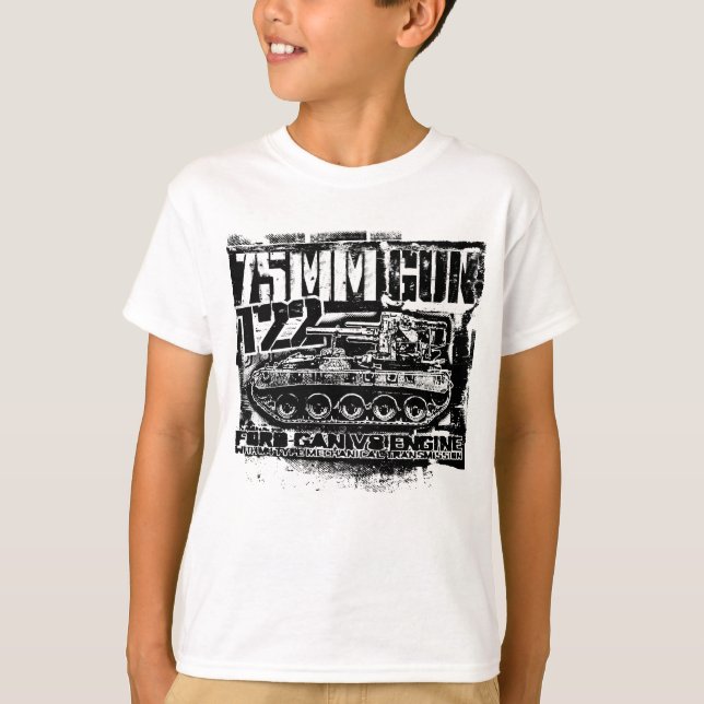 Camiseta pistola de 75 mm T22 T-Shirt T-Shirt (Anverso)