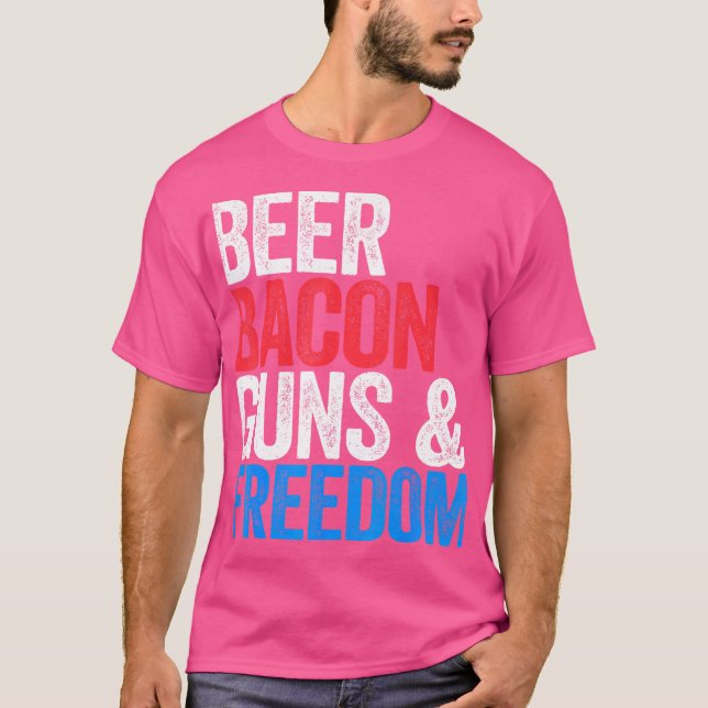 Camiseta Pistolas De Cerveza Y Camisas Por La Libertad Homb (Anverso)