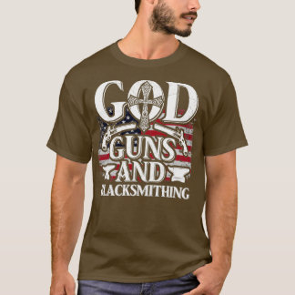 Camiseta Pistolas de Dios en la bandera estadounidense y Bl