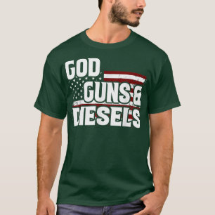 Camiseta Pistolas De Dios Patriótico Estadounidense Y Diese