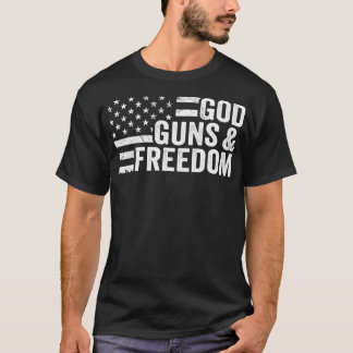 Camiseta Pistolas de Dios y libertad a favor de la pistola